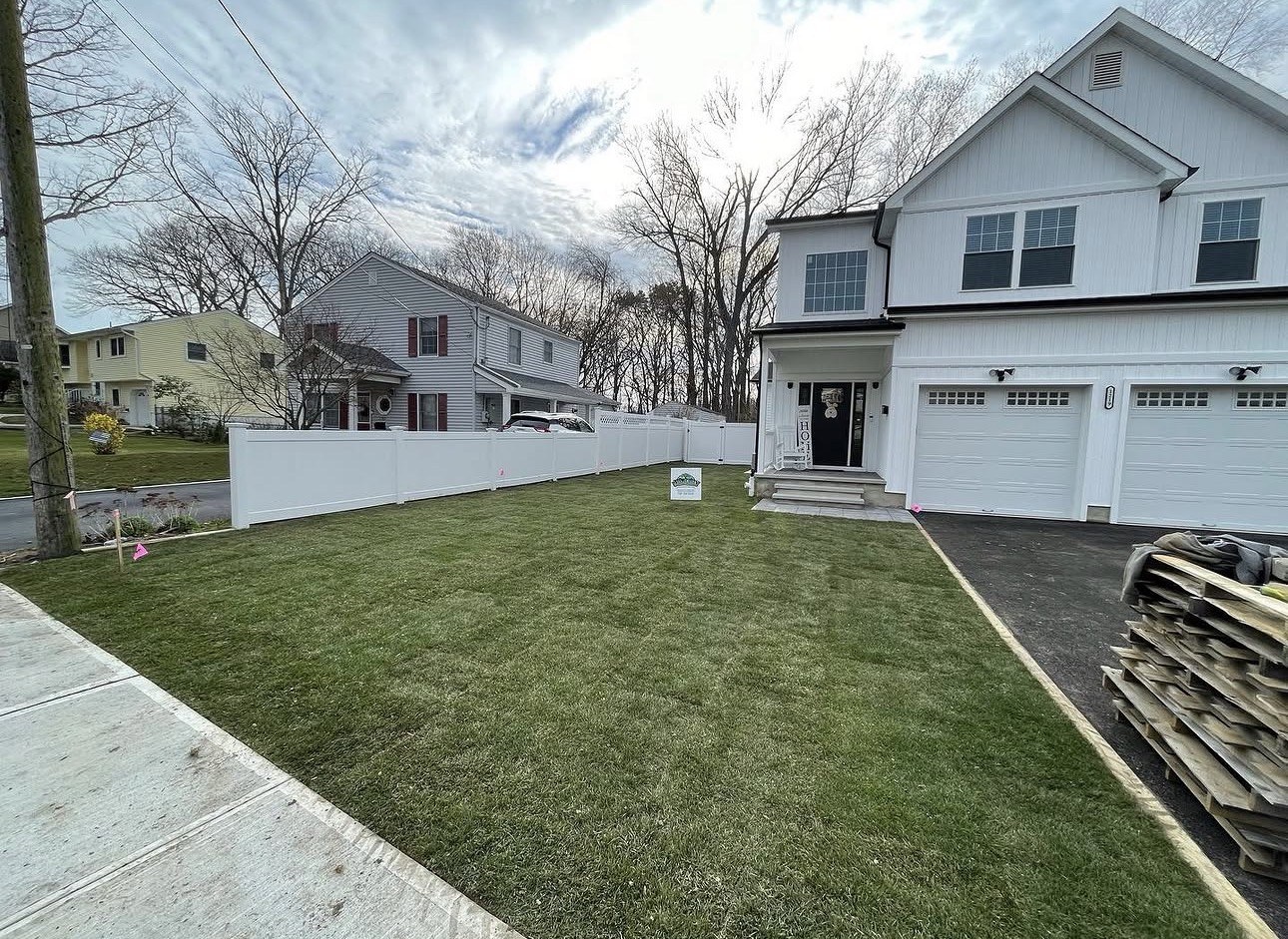 Completed lawn installation
